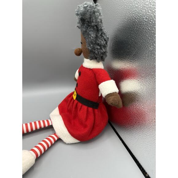 Mrs. Claus Christmas Plush Doll Red Dress Black Boots 18” African American - Picture 3 of 5